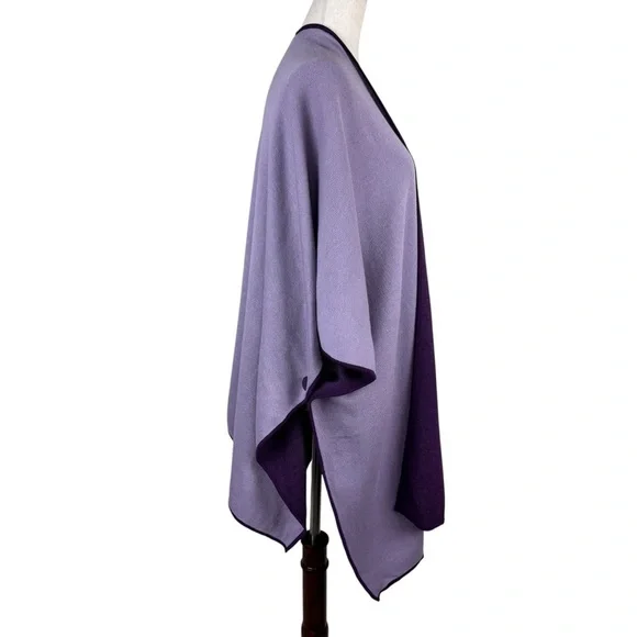 Chico's Reversible Ruana Mystique Purple - Picture 2 of 11